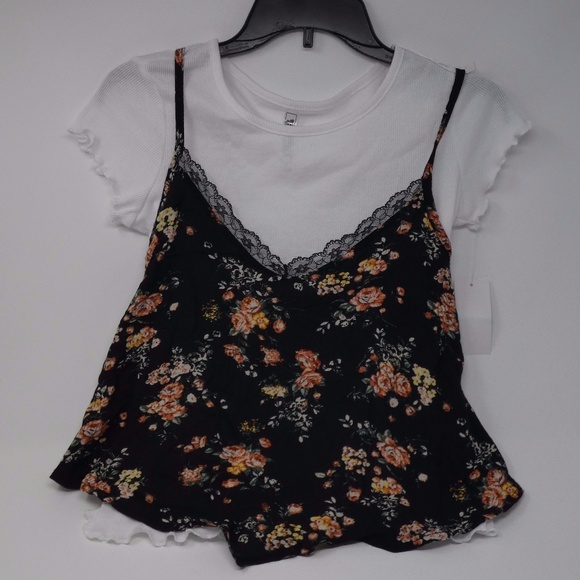 Beautees Other - Beautees Girl's 2-Pc. Floral-Print Tank T-Shirt